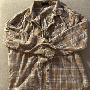 Tan and cream flannel from White Fox